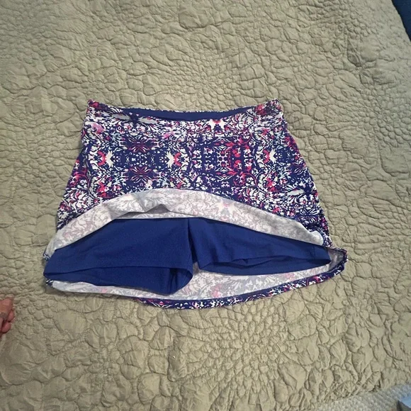 Tranquility by Colorado Clothing A-Line Skirt - Blue and Pink - Picture 3 of 3